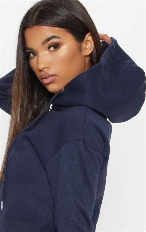 womens navy blue sweatshirt|navy blue cropped hoodie.